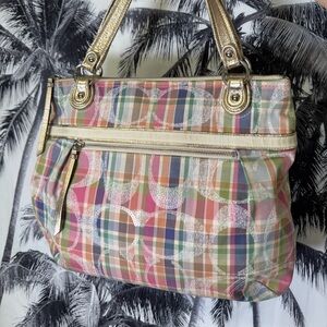 SOLD 🚨 Coach Poppy Multi Color Tote